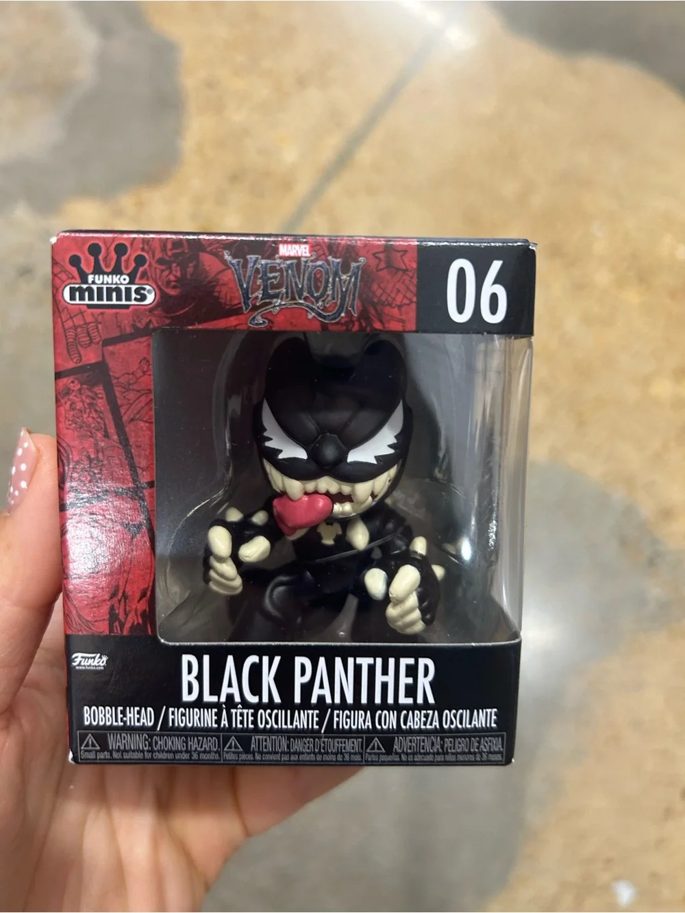 Marvel Venom black panther vinyl figure